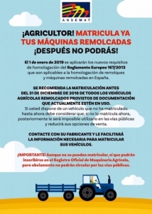 Nueva Normativa Enero 2019 * Matriculación de Máquinas