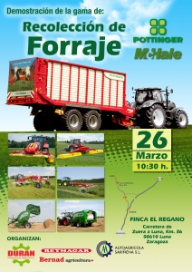 Demostración de maquinaria de recolección de forraje el 26 de marzo en Zaragoza